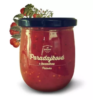 Paradajková polievka s bazalkou